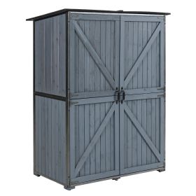 The Storage Shed Is Made Of A Sturdy Metal Frame And Durable Fir Wood, Which Is Sturdy And Durable. The Entire Frame Is Weather-resistant, Making