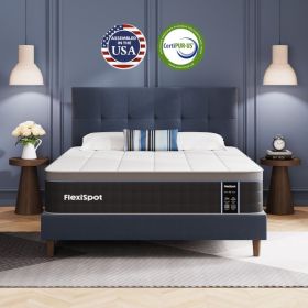 King Size Mattress, 13 Inch Memory Foam Mattress Bed in A Box, Innerspring Hybrid King Size Mattress for Pressure Relief, Motion Isolation,