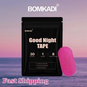 BOMKADl Mouth Tape  30pcs  Pain FreeRemoval Hypoallergenic Latex Free & Gentle OnSkin Medical Grade Adhesive Cotton Tape PurplePink Black Breatha (Color: Pink)