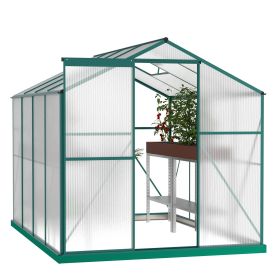 Polycarbonate Greenhouse,6X8 Ft Heavy Duty Walk-in Plant Garden Greenhouse For Backyard,Outdoor (Option: 6x8 ft)