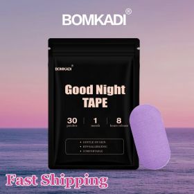 BOMKADl Mouth Tape  30pcs  Pain FreeRemoval Hypoallergenic Latex Free & Gentle OnSkin Medical Grade Adhesive Cotton Tape PurplePink Black Breatha (Color: Purple)