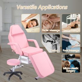 Massage Salon Tattoo Chair With Two Trays (Color: Pink)