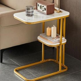 C-shaped Coffee Table, Suitable For Sofa Bed, Small Space, Living Room, Bedroom- Prohibition Of Selling On The Amazon Platform-It Does Not Ship O (Option: Cshaped coffee table)
