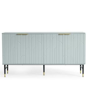 Sideboard Buffet Cabinet, Modern Accent Cabinet With 4 Door, Entryway Cabinet With Storage For Living Room, Dinning Room,Gray (Option: Gray)