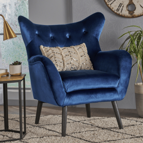 ARM CHAIR (Color: Navy Blue)