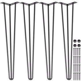 24 Inch Heavy-duty Hair Clip Table Leg 4-piece Set, Not Shipped On Weekends, Prohibited From Sale On Amazon (Option: 4piece Set)