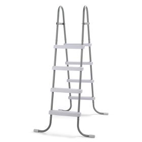 4-stage 52 Inch Swimming Pool Escalator With Iron Gray Frame And White Pedals (Option: White gray)